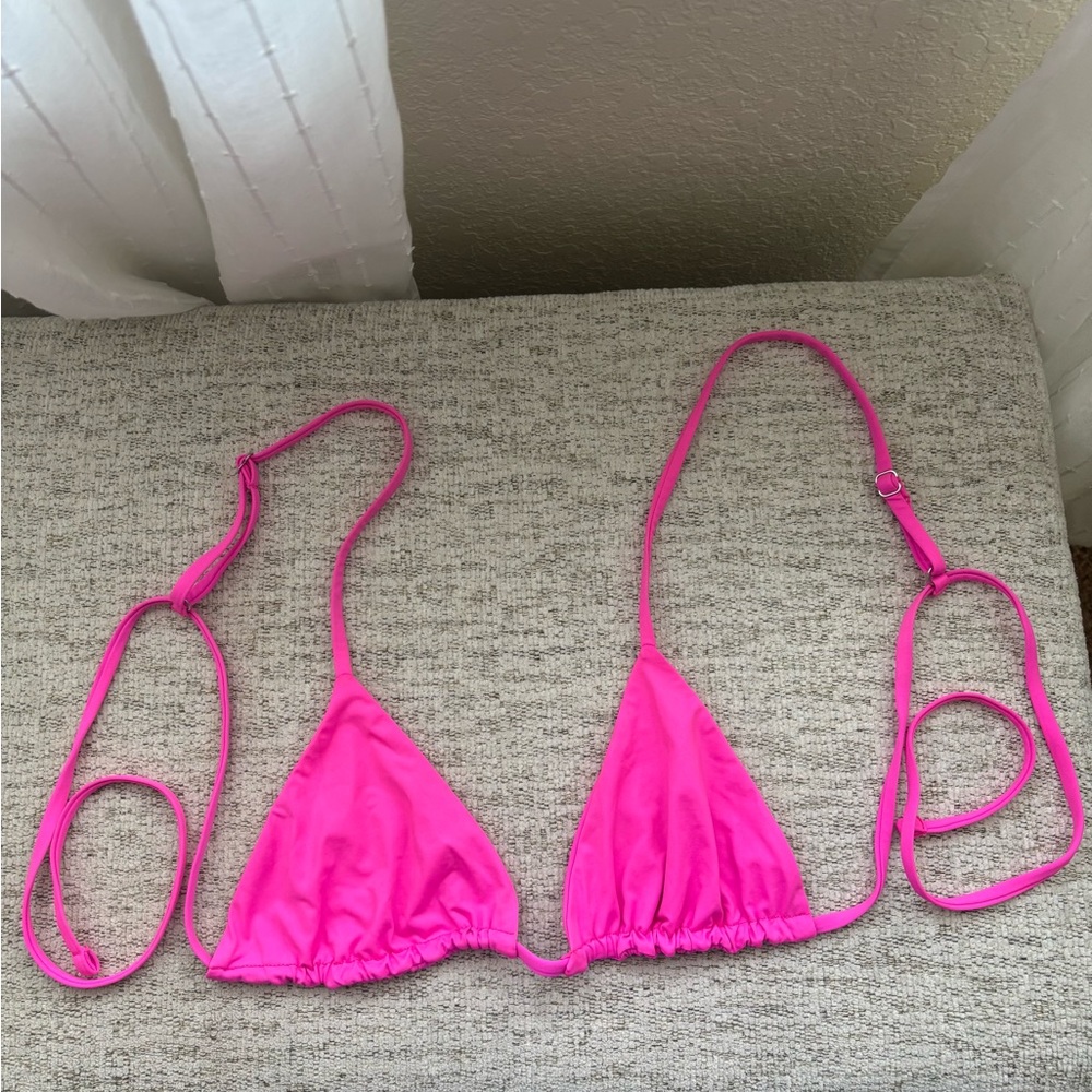 Frankie's Bikinis Pink Bikini Set.